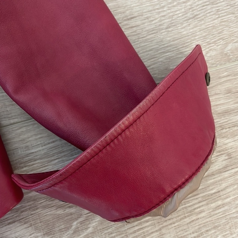 Banana Republic Burgundy Leather Jacket in XS - Picture 11 of 16
